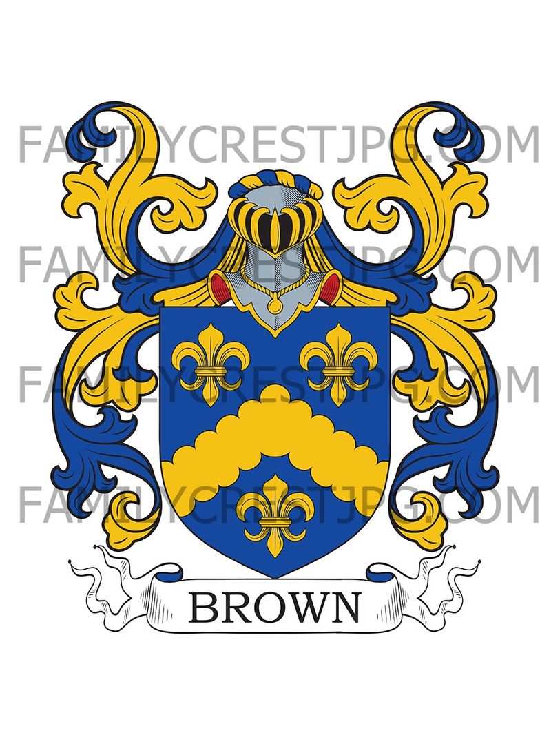 Brown Family Crest - Hangingside, Scotland