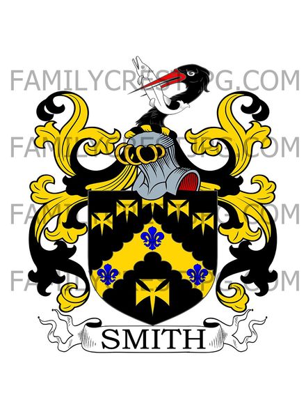 Smith Family Crest - Theddlethorpe, co. Lincolnshire, England