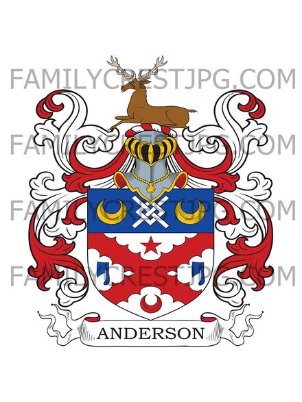 Anderson Family Crest - Blairvadich, co. Dumbarton, Scotland