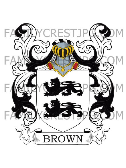 Brown Family Crest - Horbling, co. Lincoln, England 