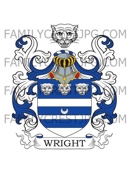 Wright Family Crest - Chester, England