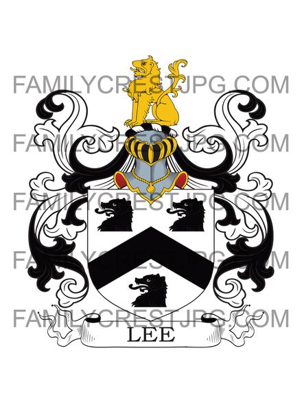 Lee Family Crest - Wiltshire &amp; Cornwall, England