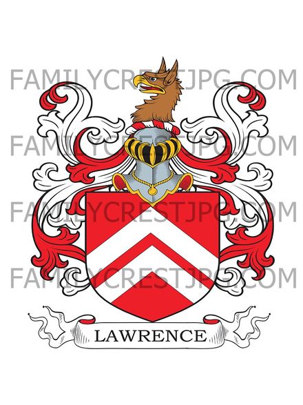Lawrence Family Crest -  Cirencester, co. Gloucester, England