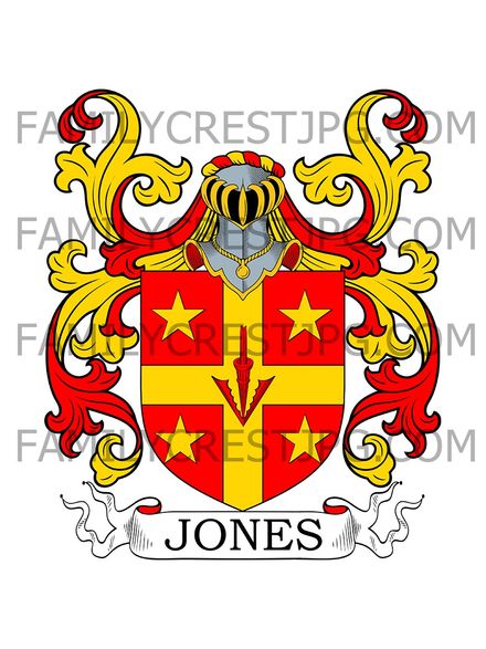 Jones Family Crest - Fonmon, Glamoran, Wales