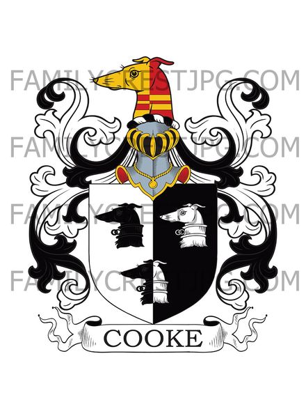 Cooke Family Crest - Milton, co. Cambridgeshire, England