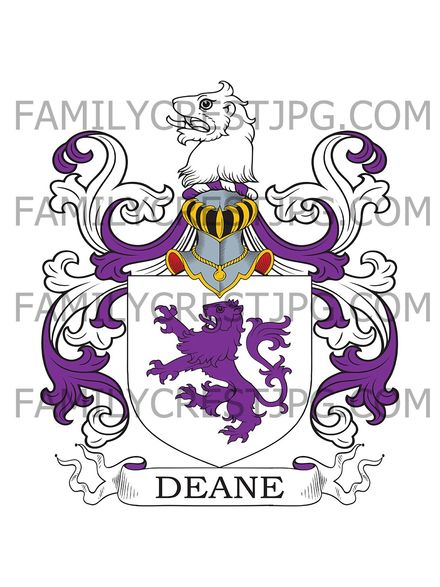 Deane Family Crest -  Newton Patrock or Norton Petrach, co. Devonshire, England