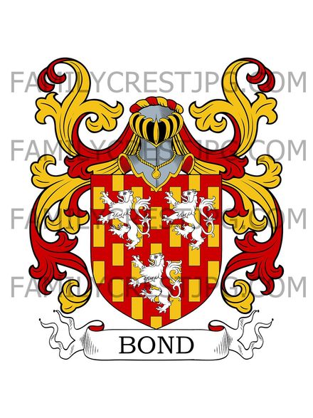 Bond Family Crest - John de Bond (fl. c. 1285)