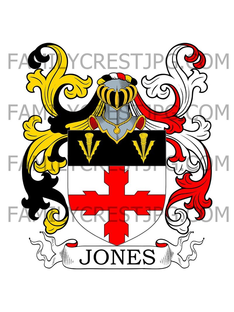 Jones Family Crest - Vintnerstown, co. Londonderry, Ireland