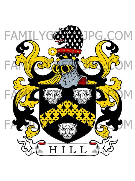 Hill Family Crest - Brooke Hall, co. Londonderry, Ireland