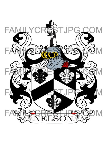 Nelson Family Crest - Elseth Hall, co. York, England