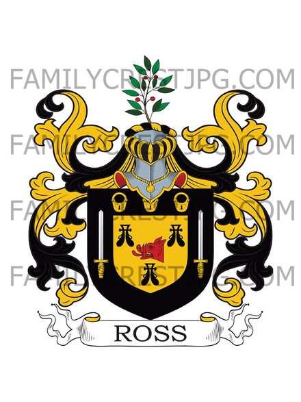 Ross Family Crest - Lamer Park, co. Hereford, England