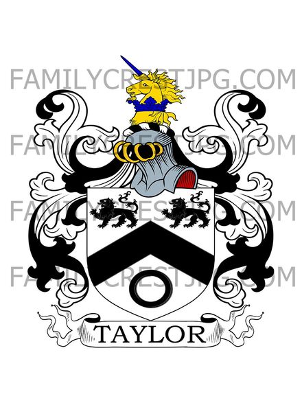 Taylor Family Crest - Lidgate, co. Suffolk, England
