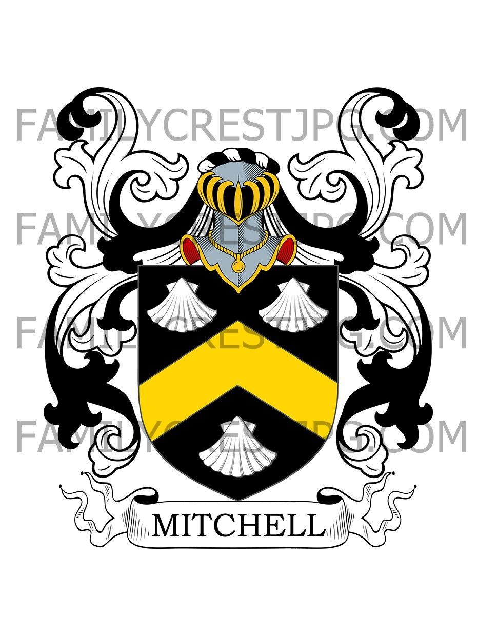 Mitchell Family Crest - Stapleton Mitchell, co. Dorset, England
