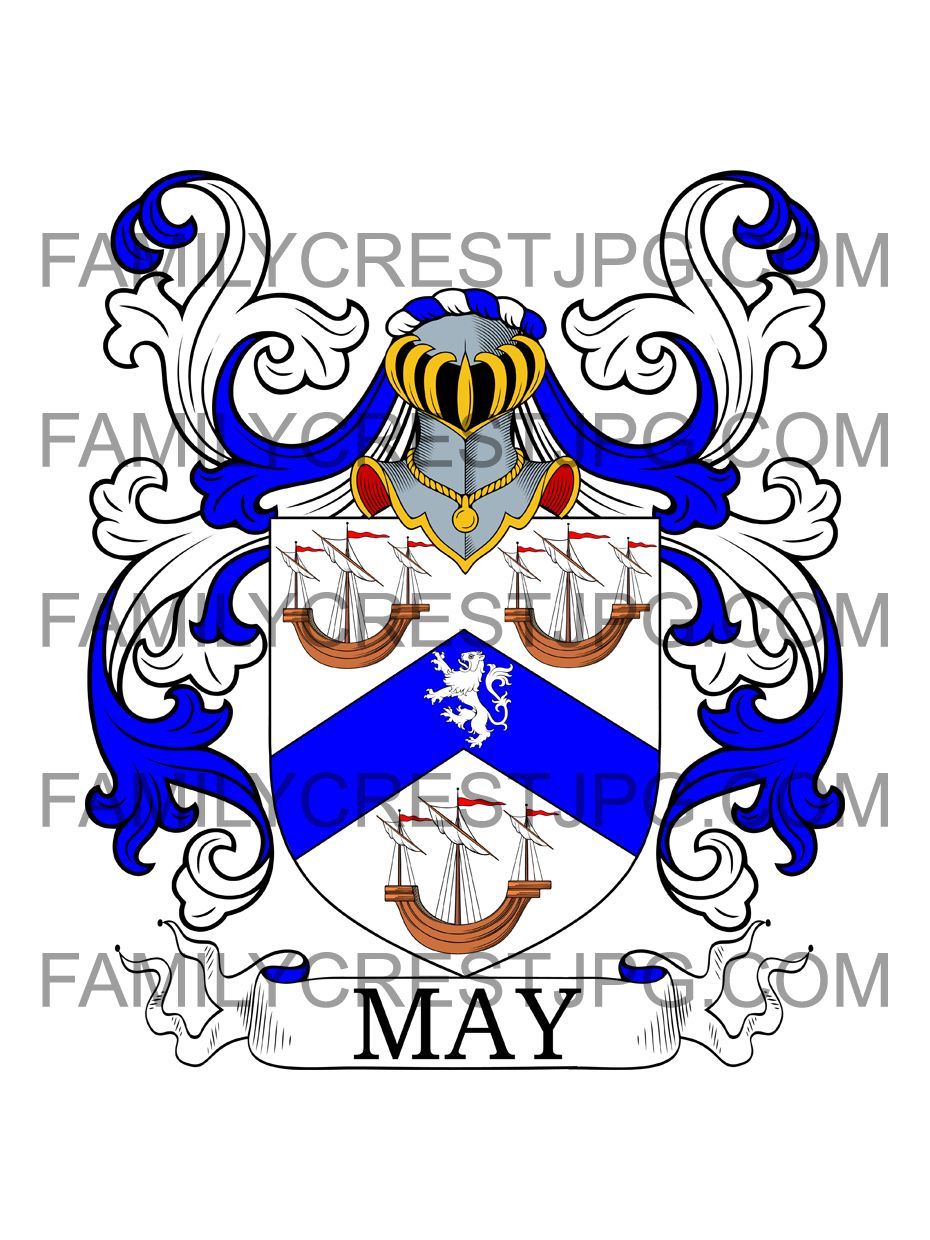May Family Crest - Dublin, Ireland