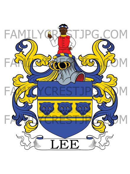Lee Family Crest - Norwell, co. Nottingham, England