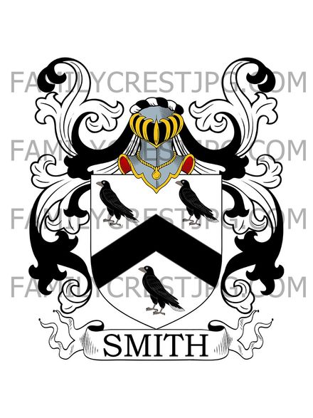 Smith Family Crest - Winell, co. Hereford, England