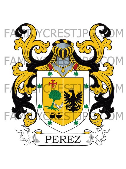 Perez Family Crest - Murcia, Spain