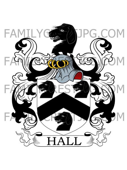 Hall Family Crest - Yorkshire, England