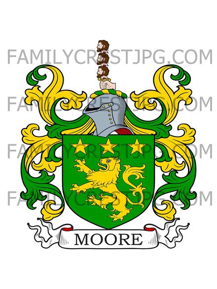 Moore Family Crest - Laoighis or Leix, Ireland