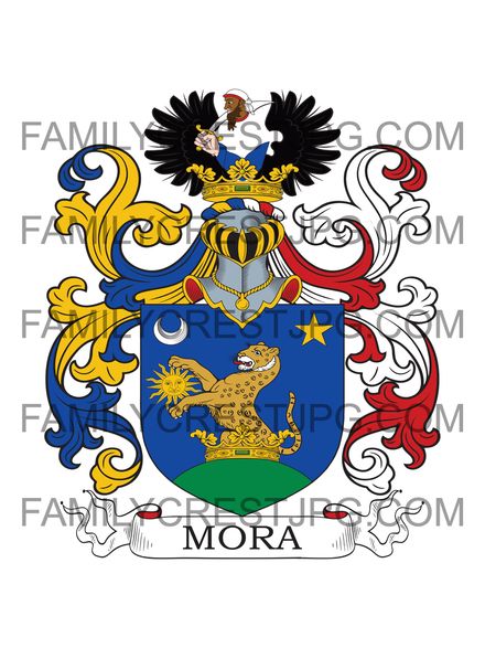 Mora Family Crest - von Szigeth, Hungary 1668