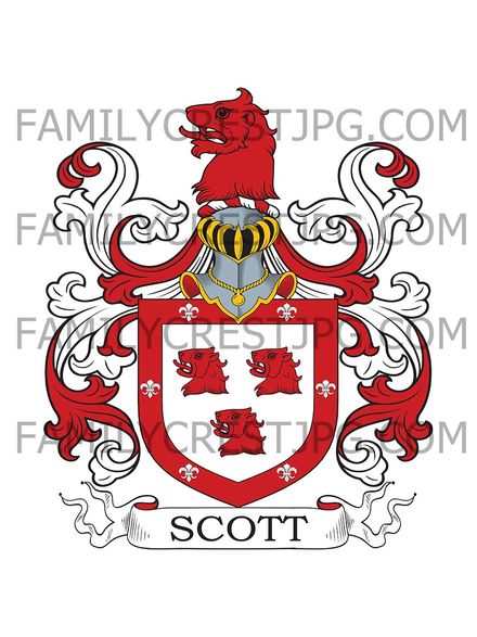 Scott Family Crest - Hedderwick, Scotland