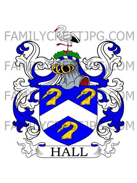 Hall Family Crest - Dunglass, co. Haddington, Scotland
