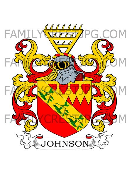 Johnson Family Crest - Limehouse, co. Middlesex, England