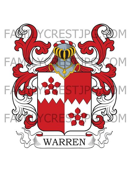 Warren Family Crest - Naas, co. Kildare, Ireland