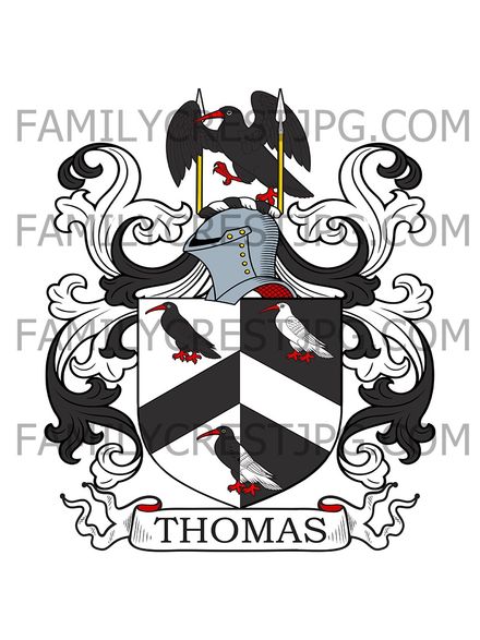 Thomas Family Crest - Wrotham, co. Kent, England