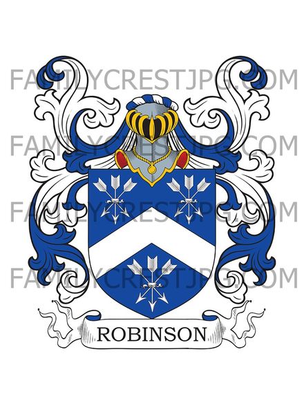 Robinson Family Crest -  Bangor, Wales