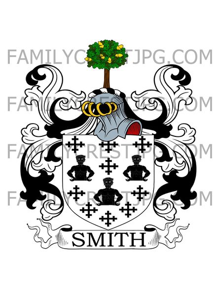 Smith Family Crest - Aspley House, co. Bedford, England