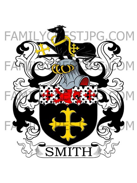 Smith Family Crest - Eardiston, co. Worcester, England
