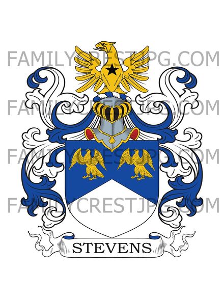 Stevens Family Crest - Gloucester, England