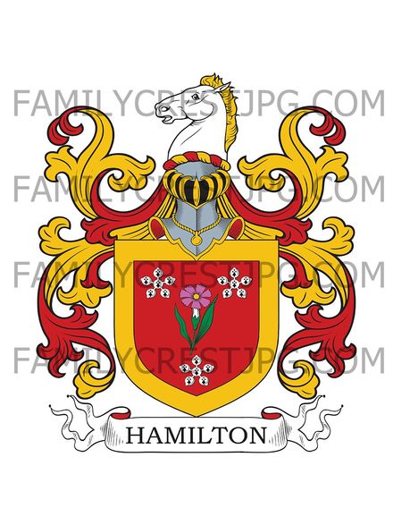 Hamilton Family Crest - Silverton Hill, co. Lanark, Scotland