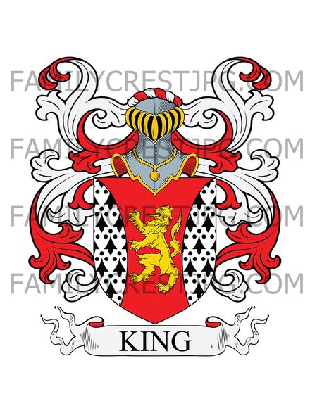 King Family Crest - Clontarf, co. Dublin, Ireland