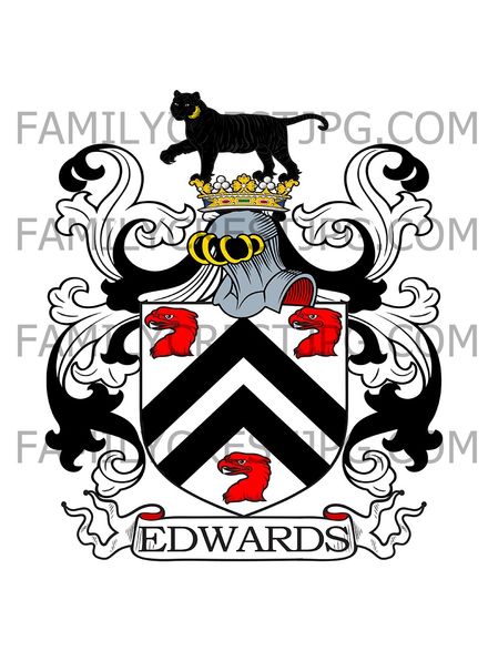 Edwards Family Crest - Hampshire &amp; Essex, England