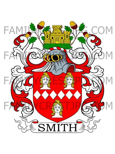 Smith Family Crest - Brailsford, co. Derby, England