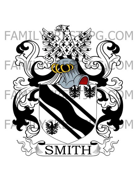 Smith Family Crest - Larkbeare, Devon, England