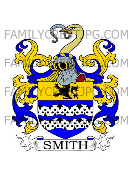 Smith Family Crest - Ellingham Hall, co. Norfolk, England