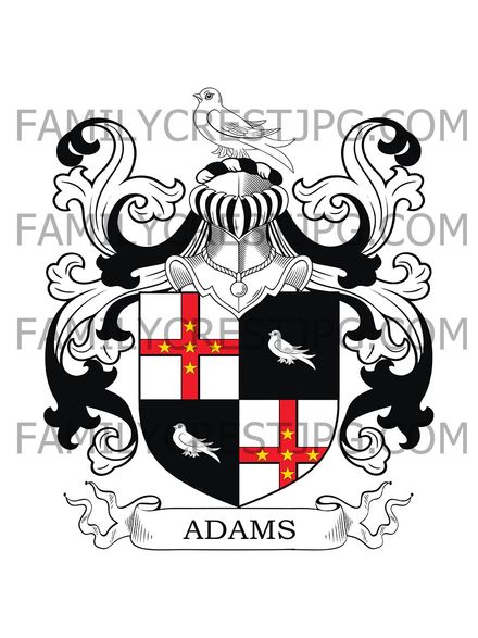Adams Family Crest - Holyland &amp; Loveston, Pembroke, Wales