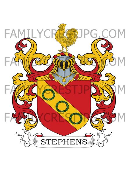 Stephens Family Crest - Finglas, co. Dublin, Ireland