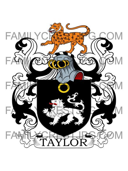 Taylor Family Crest - Beaconfield, co. Devon, England
