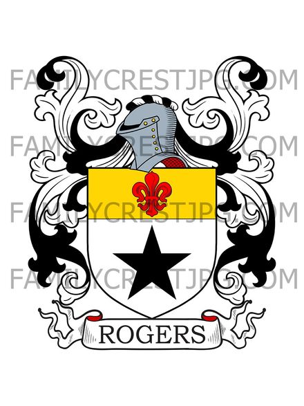 Rogers Family Crest - Cadbury House, co. Somerset, England