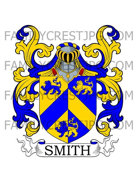 Smith Family Crest - London and Ryall, co. Surrey, England