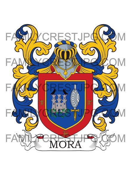 Mora Family Crest - Caravaca, Murcia, Spain