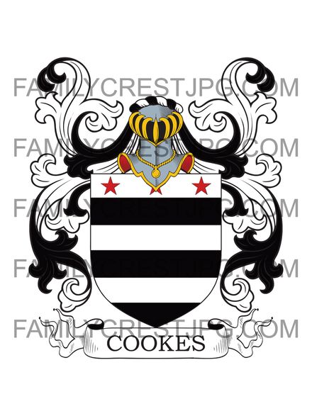 Cooke Family Crest - Tarbick &amp; Norgrove, Worcester, England