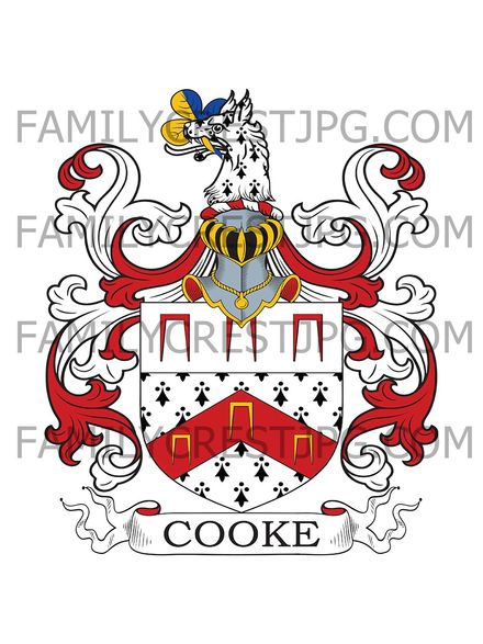 Cooke Family Crest - Fulwell Hatch, co. Essex, England