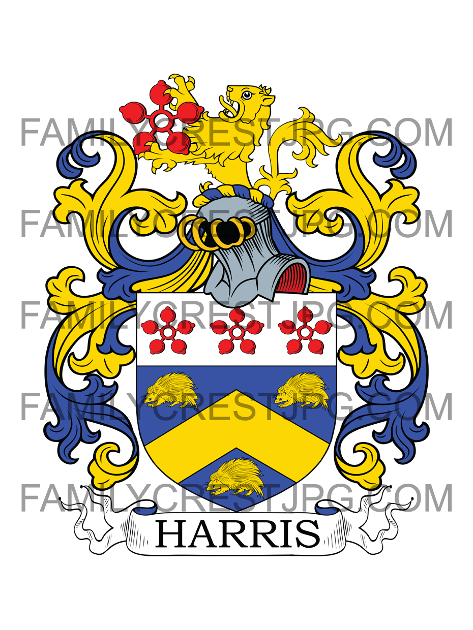 Harris Family Crests, Coat of Arms, History
