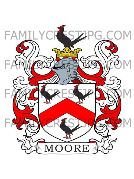 Moore Family Crest - Ballina, co. Mayo, Ireland