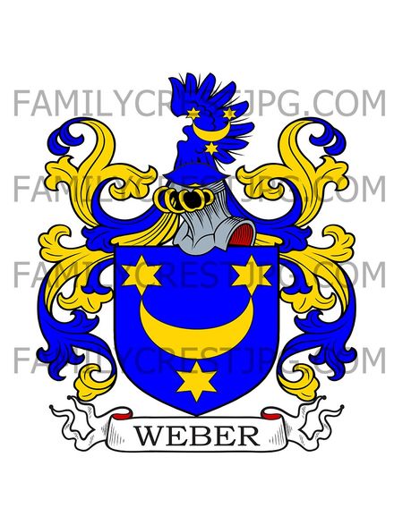 Weber Family Crest - von Mollis, Glarus, Switzerland